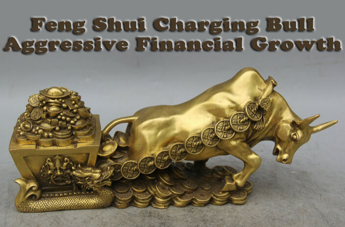 Feng Shui Charging Bull for Aggression in Financial Growth - AlternateHealing.net